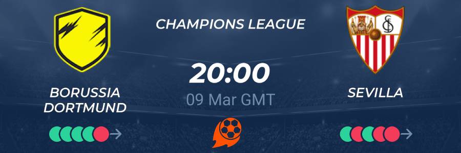 Borussia Dortmund vs Sevilla 09/03/2021 Predictions, Betting Tips & Odds ✅